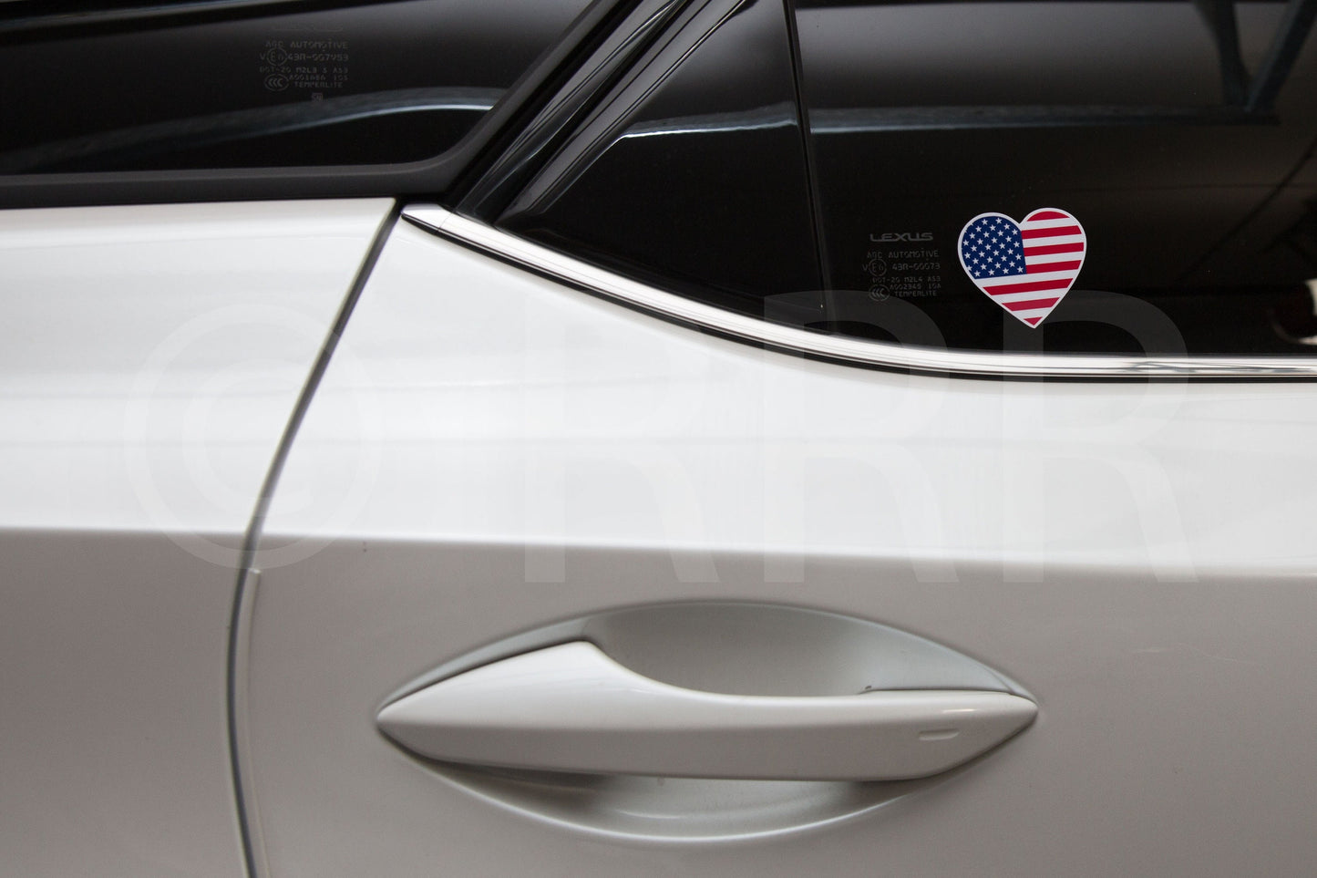 Heart Shaped USA Flag Vinyl Decal