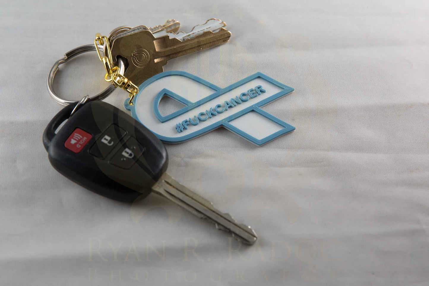 Custom Cancer Ribbon Keychains