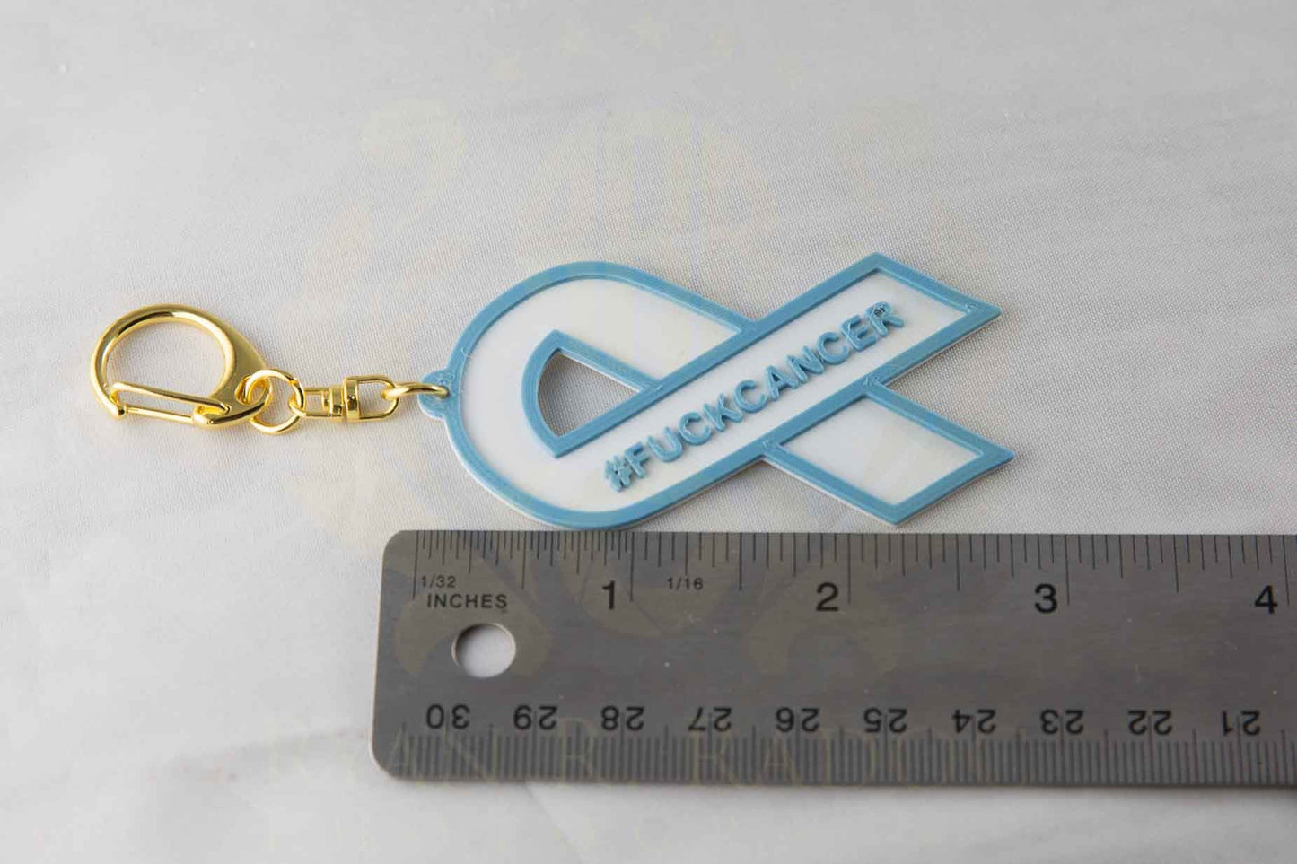 Custom Cancer Ribbon Keychains