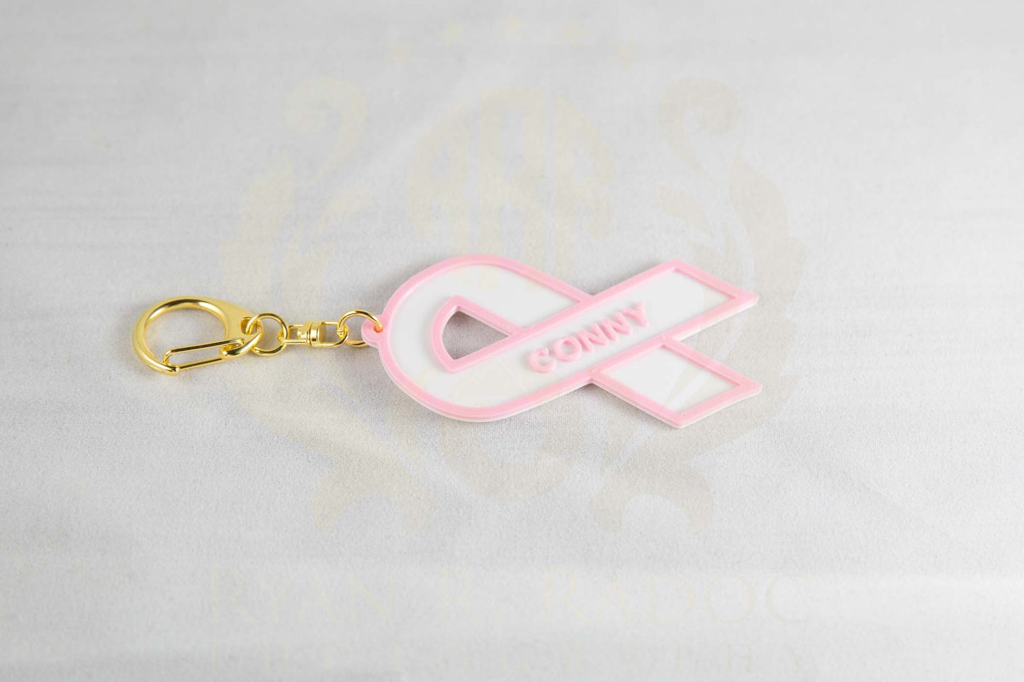 Custom Cancer Ribbon Keychains