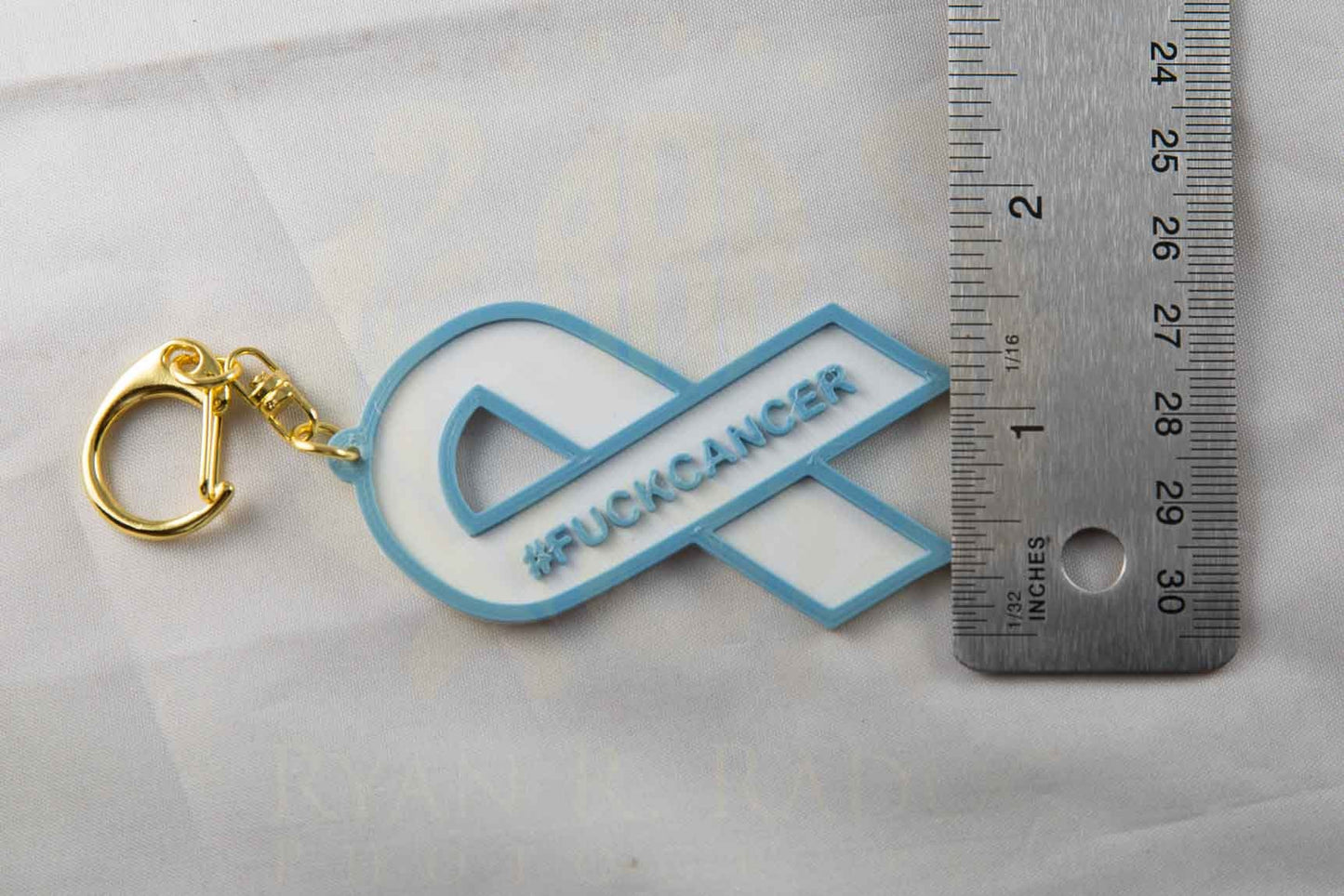 Custom Cancer Ribbon Keychains