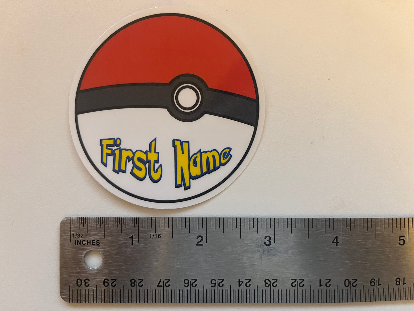 Personalized Pokemon Poke Ball Stickers