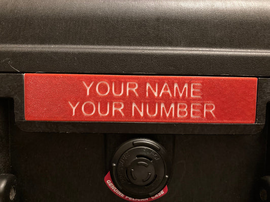 Customized name plate for Pelican 1510!
