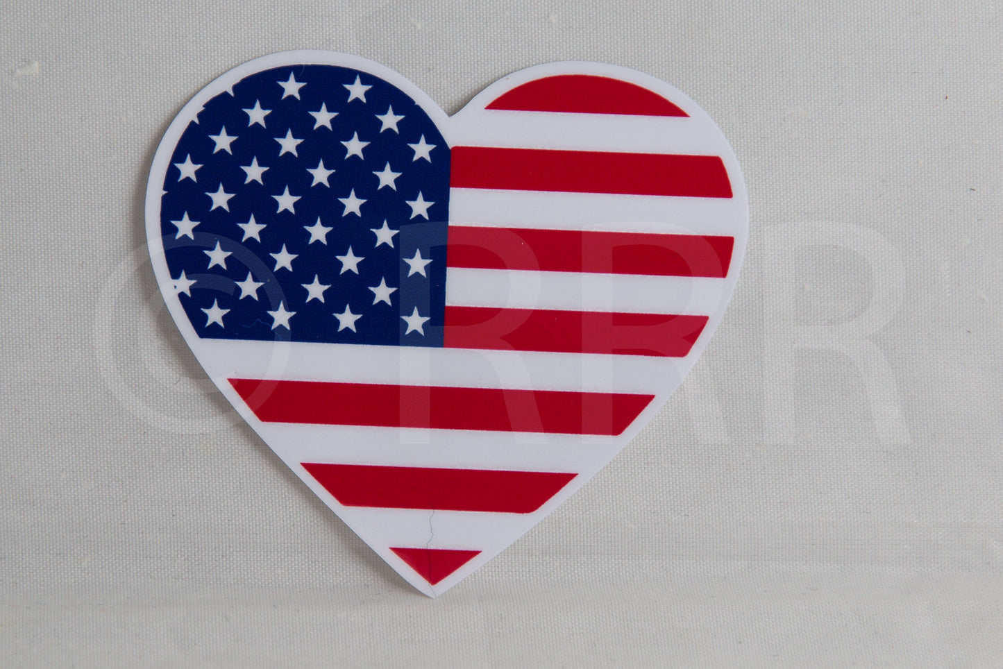 Heart Shaped USA Flag Vinyl Decal